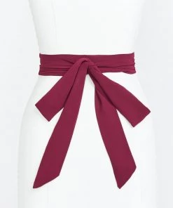 Show Me Your Mumu Bridesmaid Sash ~ Merlot Chiffon