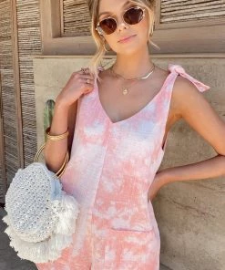 Show Me Your Mumu Tilda Tie Romper ~ Twisted Tie Dye Pink 25 Show Me Your Mumu Tilda Tie Romper ~ Twisted Tie Dye Pink