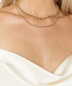 Show Me Your Mumu Nova Ball Chain Necklace ~ Gold