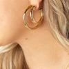 Show Me Your Mumu Faithy Jewels Dakota Hoop Earrings ~ 18K Gold Plated
