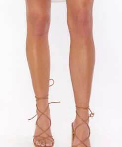 Show Me Your Mumu Billini Zahari Wrap Up Heel ~ Pecan Suede