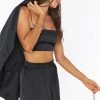 Show Me Your Mumu Tucker Top ~ Black Luxe Satin 1 Show Me Your Mumu Tucker Top ~ Black Luxe Satin
