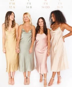 Show Me Your Mumu New Mu Verona Cowl Dress ~ Mint Luxe Satin