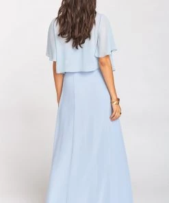 Show Me Your Mumu Brenna Bridal Cape ~ Steel Blue Chiffon Bridesmaids Dresses 13 Show Me Your Mumu Brenna Bridal Cape ~ Steel Blue Chiffon Bridesmaids Dresses