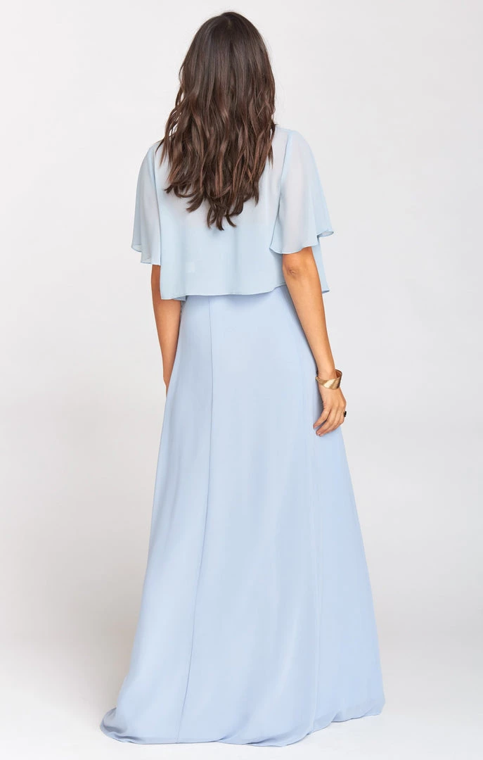 Show Me Your Mumu Brenna Bridal Cape ~ Steel Blue Chiffon Bridesmaids Dresses 8 Show Me Your Mumu Brenna Bridal Cape ~ Steel Blue Chiffon Bridesmaids Dresses