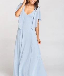 Show Me Your Mumu Brenna Bridal Cape ~ Steel Blue Chiffon Bridesmaids Dresses 11 Show Me Your Mumu Brenna Bridal Cape ~ Steel Blue Chiffon Bridesmaids Dresses