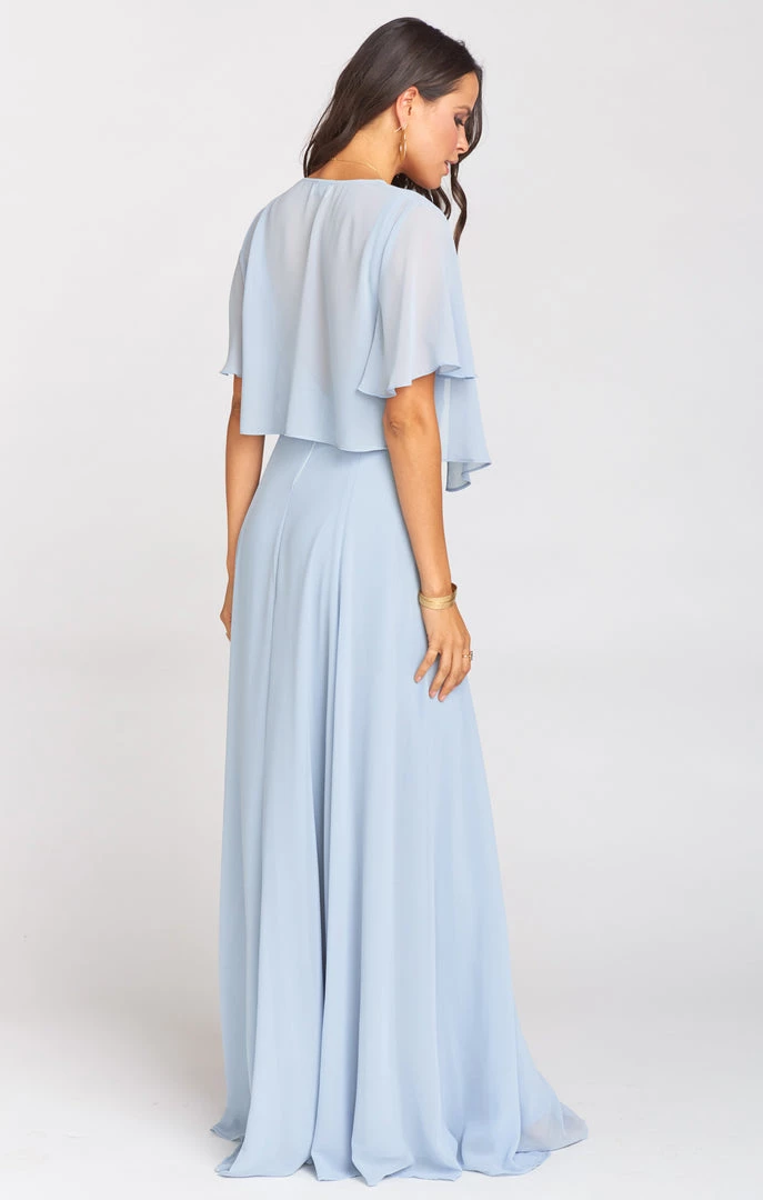 Show Me Your Mumu Brenna Bridal Cape ~ Steel Blue Chiffon Bridesmaids Dresses 5 Show Me Your Mumu Brenna Bridal Cape ~ Steel Blue Chiffon Bridesmaids Dresses