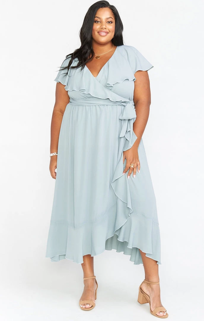 Show Me Your Mumu Maternity Jess Ruffle Midi Dress ~ Silver Sage Crisp 13 Show Me Your Mumu Maternity Jess Ruffle Midi Dress ~ Silver Sage Crisp