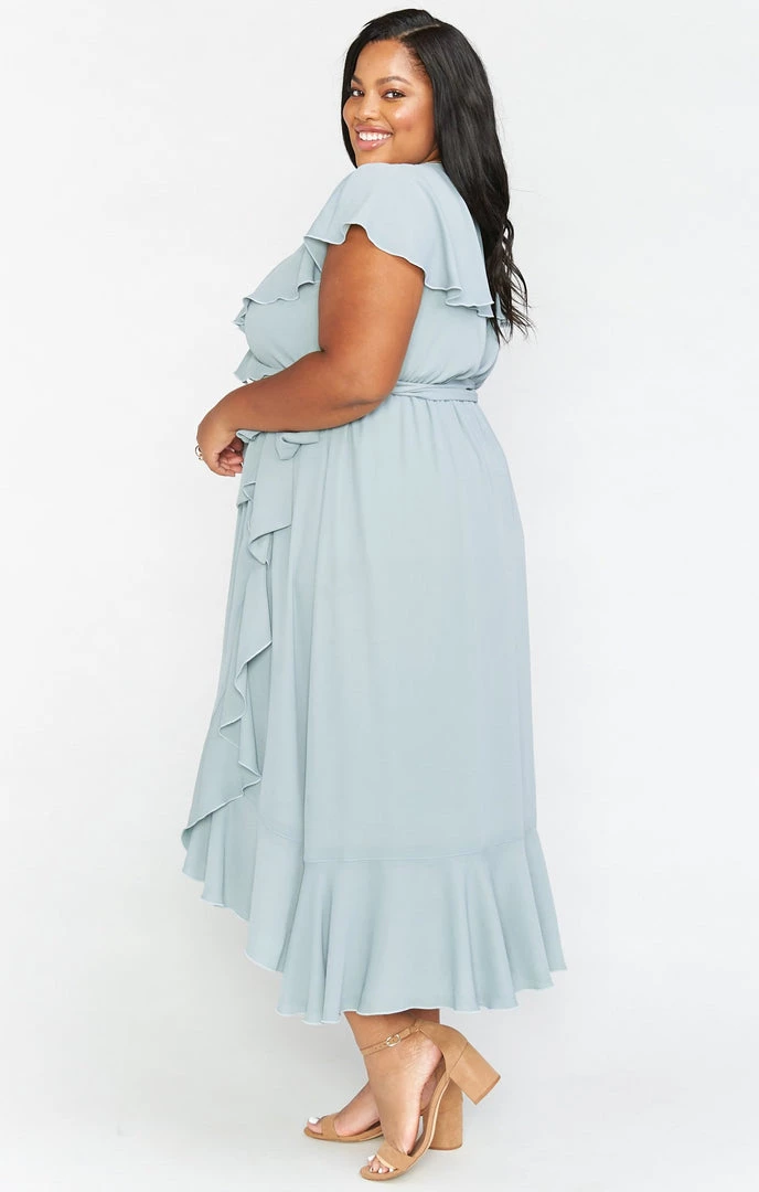 Show Me Your Mumu Maternity Jess Ruffle Midi Dress ~ Silver Sage Crisp 11 Show Me Your Mumu Maternity Jess Ruffle Midi Dress ~ Silver Sage Crisp