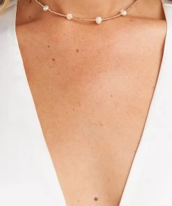 Show Me Your Mumu Arlow Pearl Necklace ~ Gold