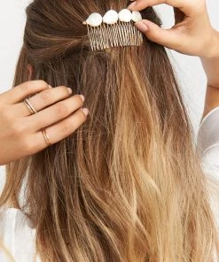 Show Me Your Mumu Accessories Rory Ashton Baroque Pearl Hair Comb ~ Gold/Pearl