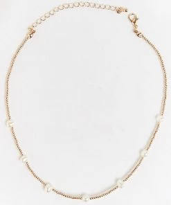 Show Me Your Mumu Arlow Pearl Necklace ~ Gold